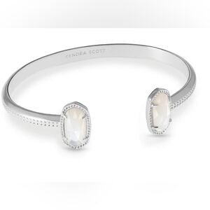 Kendra Scott Elton Cuff Bracelet  Silver-Tone Finish Mother of Pearl Stone
